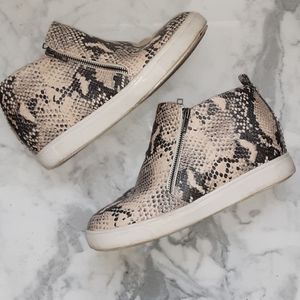 Snakeskin booties